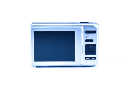 Compact digital camera on the white background.の写真素材