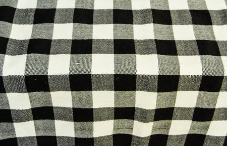 Black and white scott fabric close up texture 