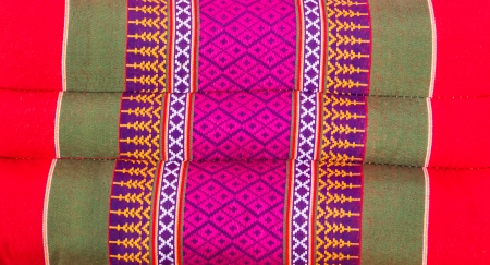 Colorful close up pillow design in Thai style の写真素材