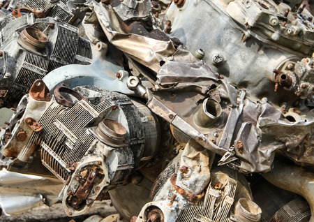 Damage engine close up background.の写真素材