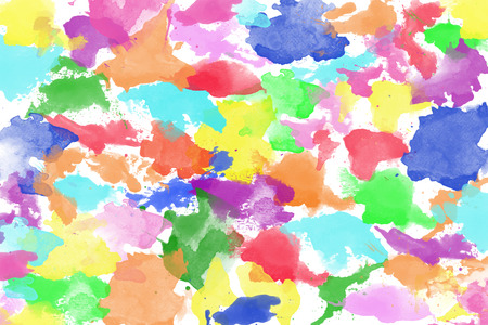 Colorful watercolour on white background .の写真素材
