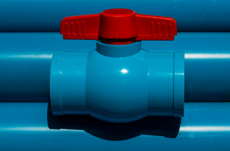 PVC pipe equipment close up for detail.の写真素材