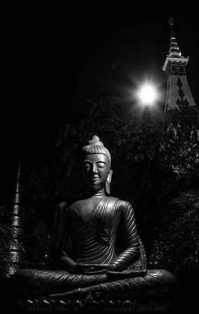 Light and shade of buddha image.の写真素材
