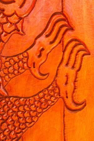 Wooden carved close up background.の写真素材