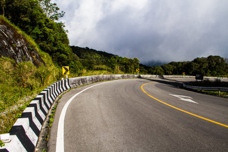 Road on the mountain of Thailand.