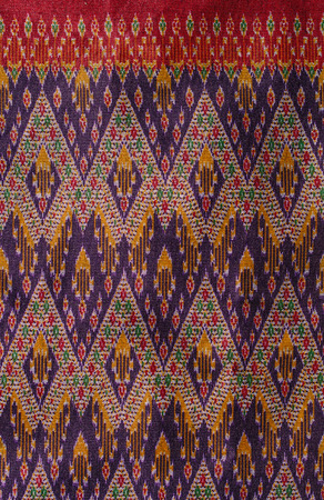 Thai fabric pattern close up texture.の写真素材