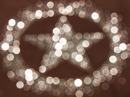 Bokeh of star sharp in the circle.の写真素材