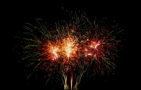 Beautiful firework show for celebration.