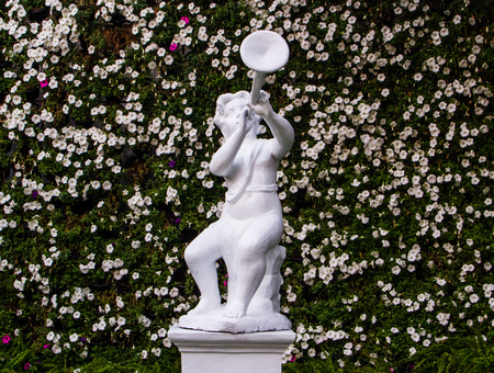 Chiang rai,Thailand-January 4,2015 : Model of musician boy in Chiang rai National Floral Festival 2014 .This event will come in winter time every year.のeditorial素材