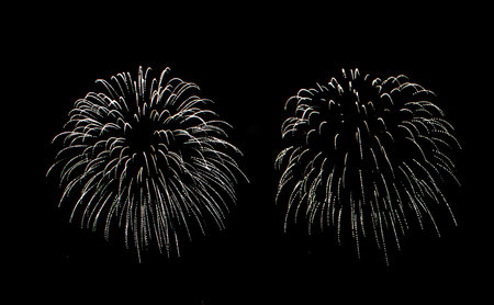 Beautiful firework show for celebration.