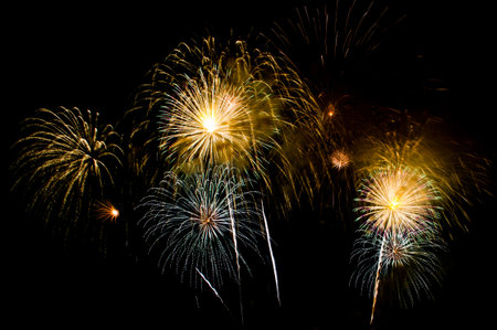 Beautiful firework show for celebration.