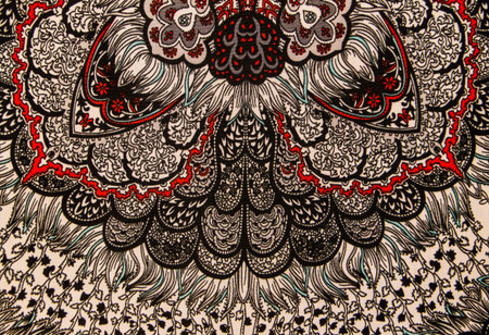Indian style close up fabric.