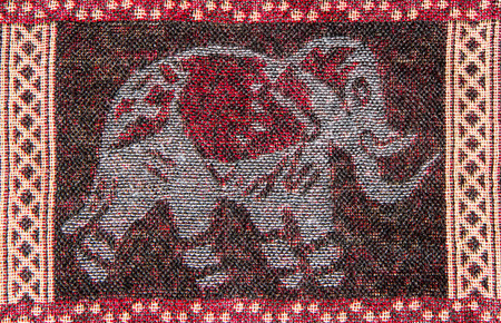 Vintage style fabric close up background.の写真素材