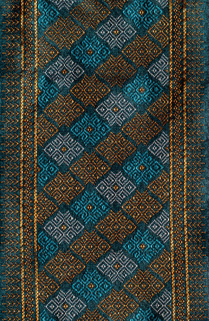Thai style pattern of Thai silk faric.