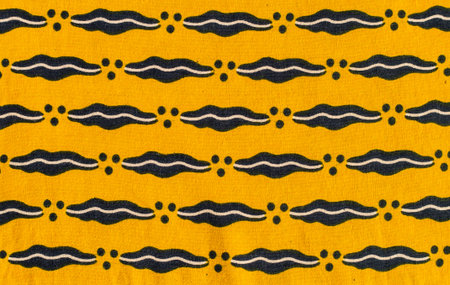 Abstract mouth print fabric close up background.