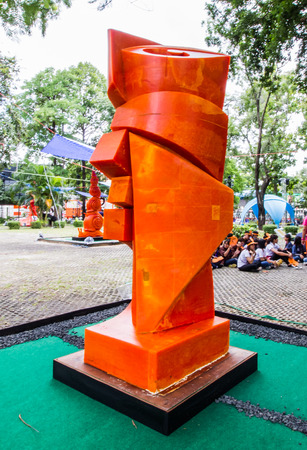 UBON RACHATHANI, THAILAND - July 19: Exhibition of carved of wax from international artist  in Candle Festival in Ubon Rachatanee,Thailand on July 19, 2016.Candle festival will happen on Buddhist lent day .のeditorial素材