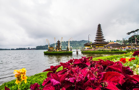 Pura Ulan Danu Beratan in Bali,Indonesia.の写真素材