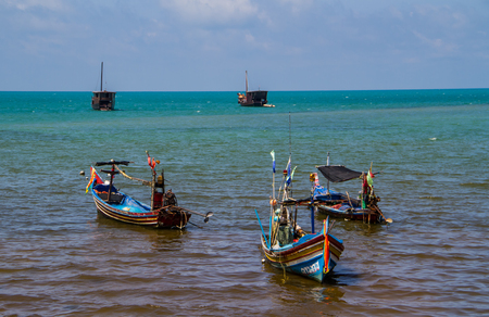 Longtail boats at Koh Samui,Thailand.のeditorial素材