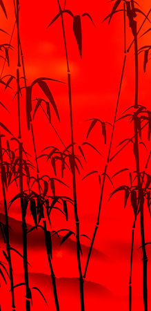 Bamboo vector in chinese stylr.の写真素材