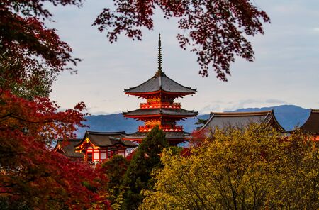 Autumn color at Kiyomizu-dera temple ,Kyoto.のeditorial素材