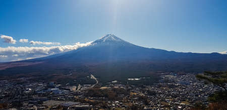 Panorama view of Mt.Fuji.の写真素材