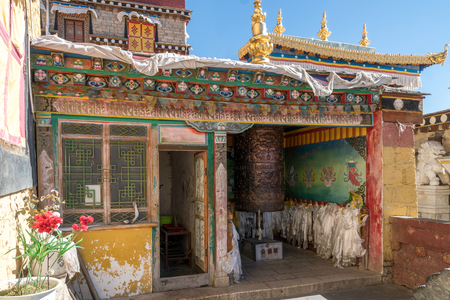 Songzanlin Tibetan Buddhist monastery, Shangri-la, Yunnan Province, Chinaの写真素材