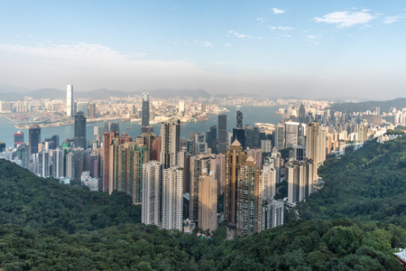 Hong Kong skyline. View from Victoria Peak.の写真素材