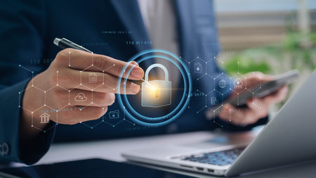 Cybersecurity and Data Protection, Secure Business Against Cyber Threats, encryption, risk...