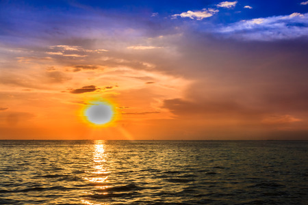 The beautiful of Bangsaen Beach at Thailand Travelの写真素材