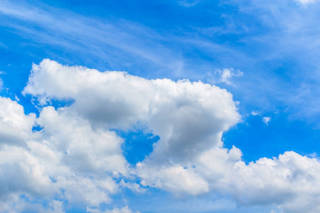 Blue sky with white cloudsの写真素材