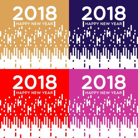 New Year 2018 Abstract Pattern Background Transition Vectorのイラスト素材