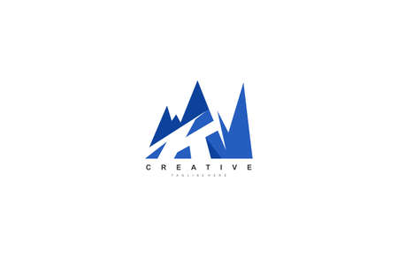K Letter Creative Modern Mountain Logo Designのイラスト素材