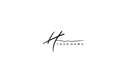 Calligraphy Signature Letter Hのイラスト素材