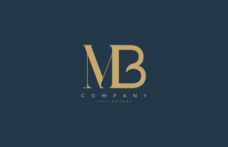 Elegant MB Letter Linked Monogram Logo Designのイラスト素材