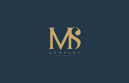 Elegant MS Letter Linked Monogram Logo Designのイラスト素材