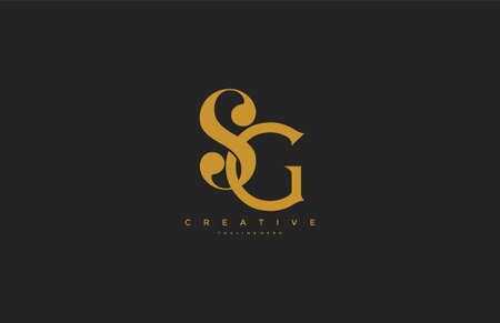 Elegant SG Letter Linked Monogram Logo Designのイラスト素材