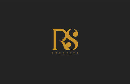 Elegant RS Letter Linked Monogram Logo Designのイラスト素材