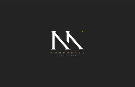 Elegant NN Letter Minimalist Monogram Logo Designのイラスト素材