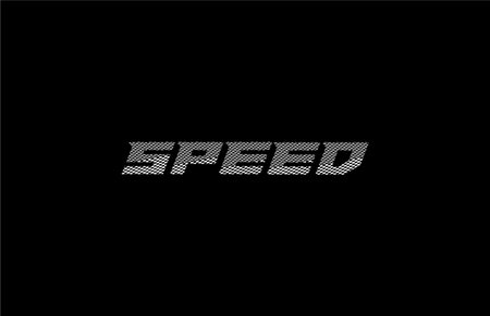 Typography SPEED letter abstract pattern race flag monogram