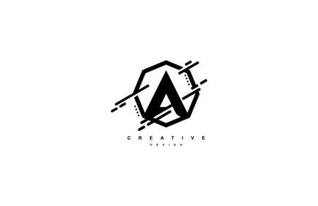 Abstract Letter A Monogram Shape Polygonのイラスト素材