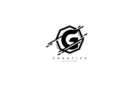 Abstract Letter G Monogram Shape Polygonのイラスト素材