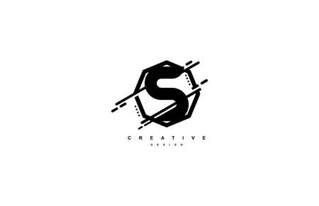 Abstract Letter S Monogram Shape Polygon Logoのイラスト素材