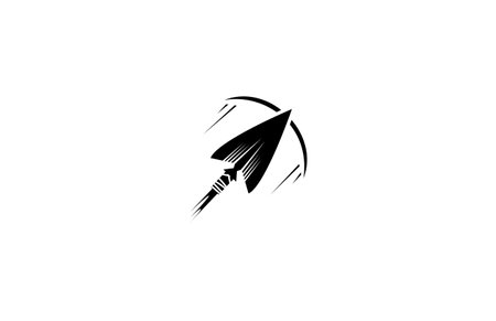 Monogram Artistic  Head Arrowのイラスト素材