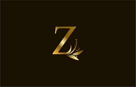 Golden Monogram Flourishes Letter Z Manual Elegant Minimalismのイラスト素材
