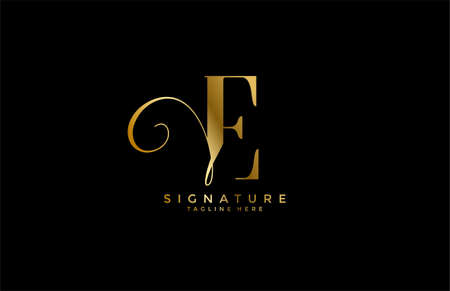 professional monogram signature letter Eのイラスト素材