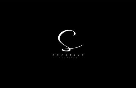 Stylish Monogram Signature Letter S Logo Designのイラスト素材