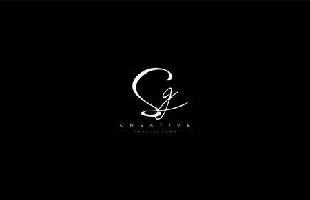 Stylish Monogram Signature Letter Sg Logo Designのイラスト素材