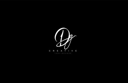 Stylish Monogram Signature Letter Dg Logo Designのイラスト素材