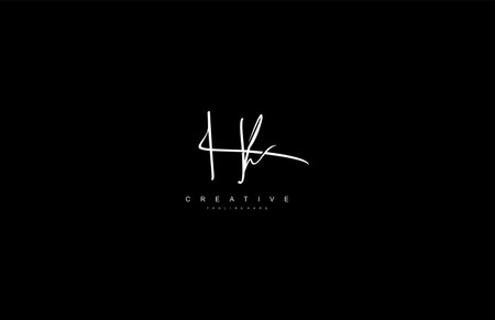 Stylish Monogram Signature Letter HH Logo Designのイラスト素材
