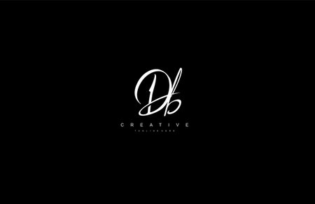 Stylish Monogram Signature Letter Db Logo Designのイラスト素材